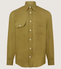 Men'S Triple Pocket Shirt In Ochre-Purdey Clearance