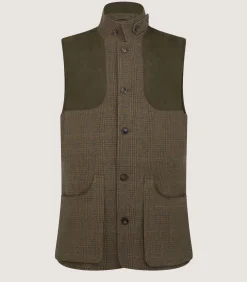 Men'S Tweed High Collar Sporting Vest In Morlich-Purdey Online
