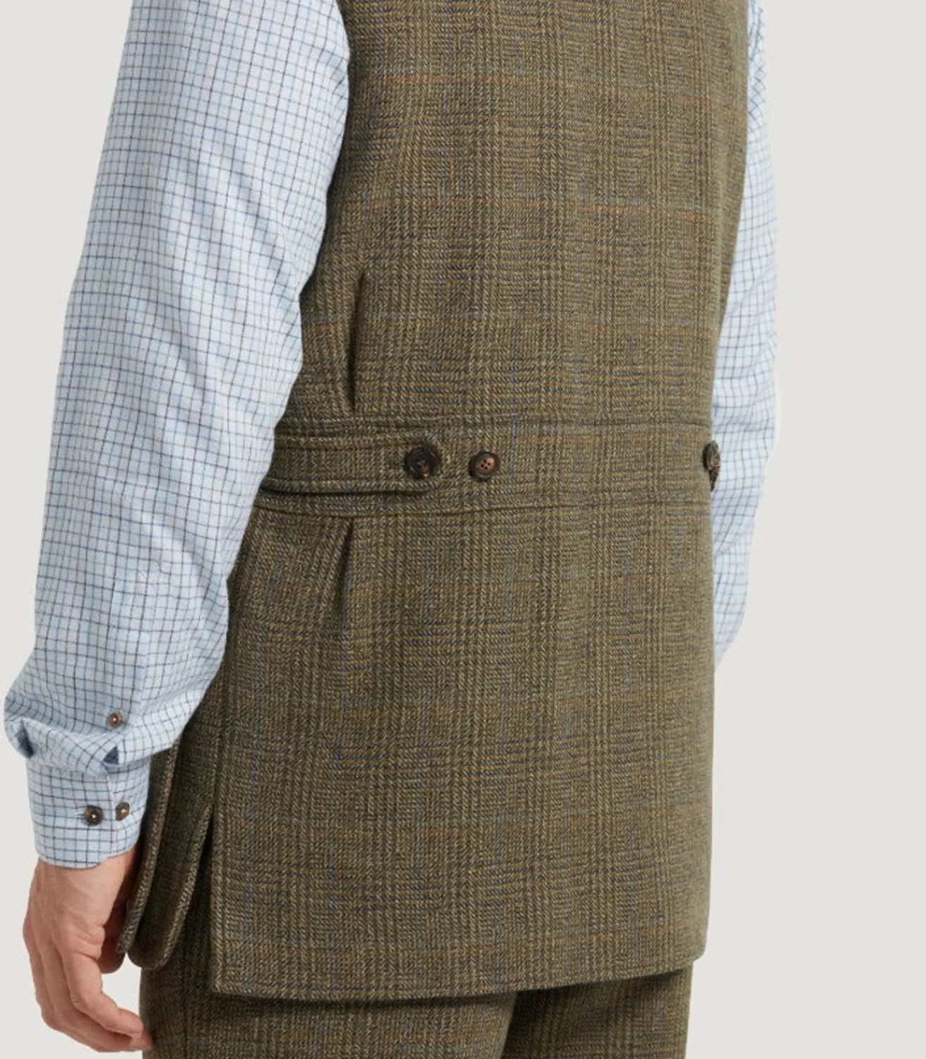 Men'S Tweed High Collar Sporting Vest In Morlich-Purdey Online