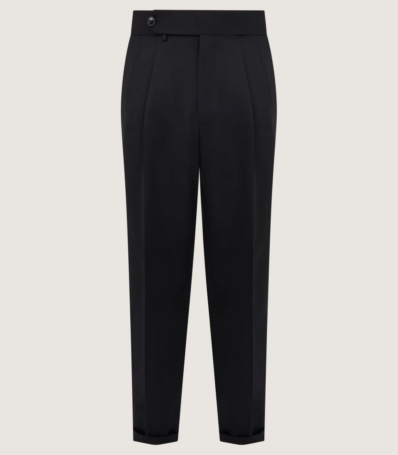 Men'S Two Pleat Trouser In Black-Purdey Hot