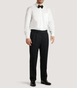 Men'S Two Pleat Trouser In Black-Purdey Hot