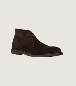 Men'S Unlined Desert Boot Vibram Crepe Rubber Sole-Purdey New