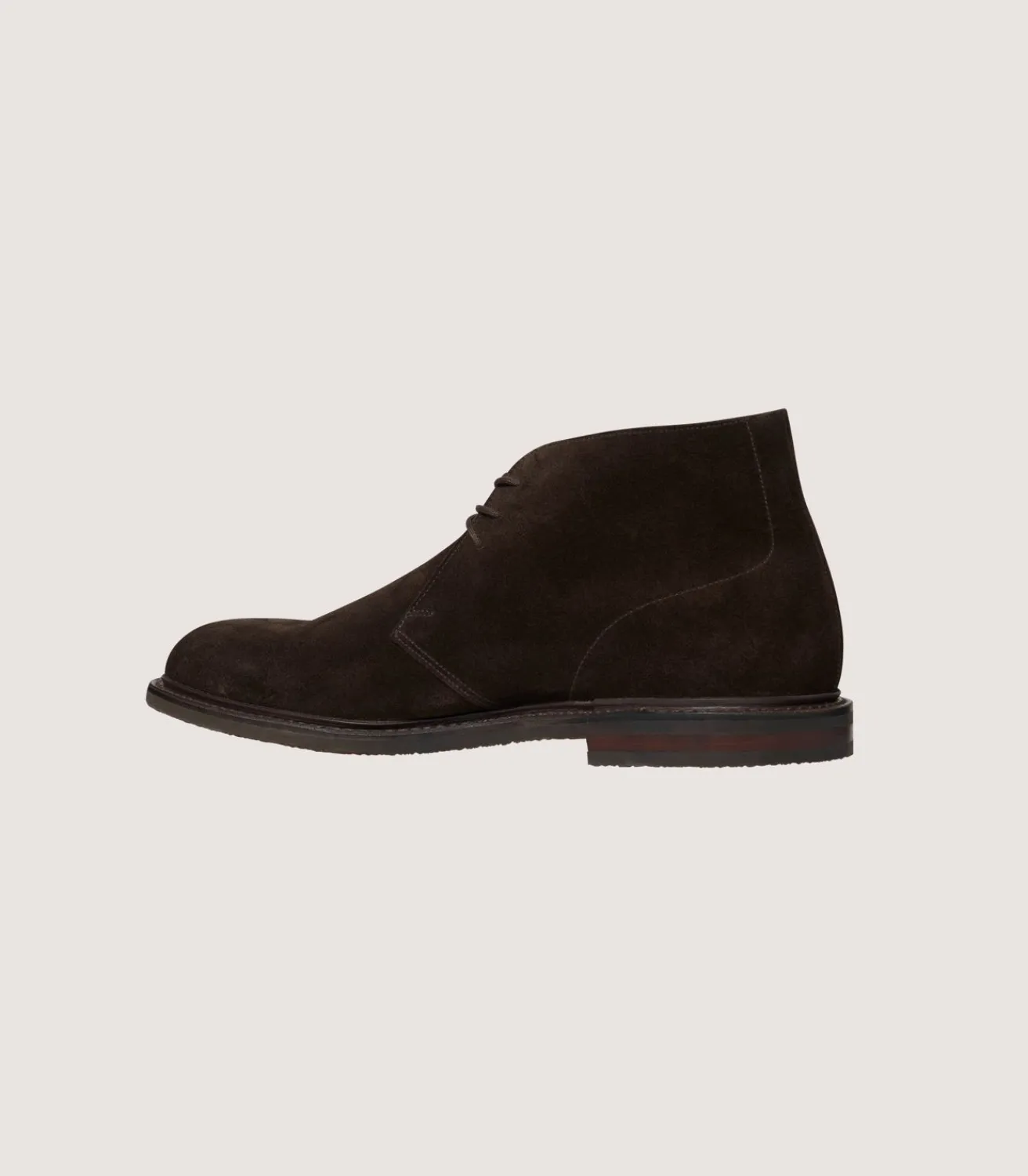 Men'S Unlined Desert Boot Vibram Crepe Rubber Sole-Purdey New