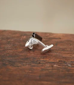 Over-And-Under Silver Cufflinks In Silver-Purdey Clearance