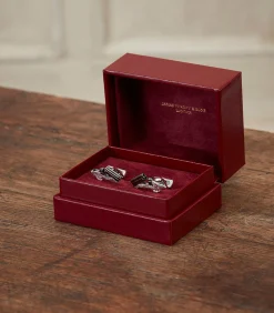 Over-And-Under Silver Cufflinks In Silver-Purdey Clearance