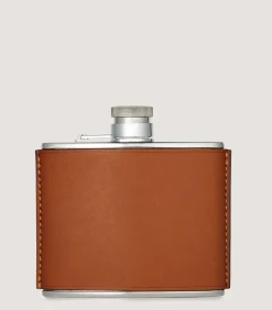 4Oz Leather Flask In Dark Brown-Purdey Online