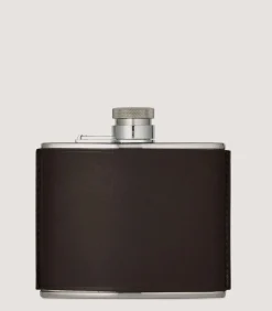 4Oz Leather Flask In Dark Brown-Purdey Clearance