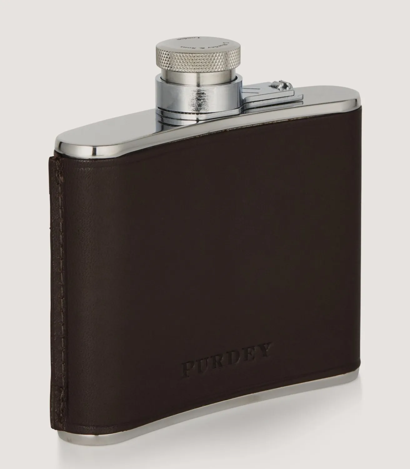 4Oz Leather Flask In Dark Brown-Purdey Clearance