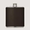 6Oz Leather Flask In Dark Brown-Purdey