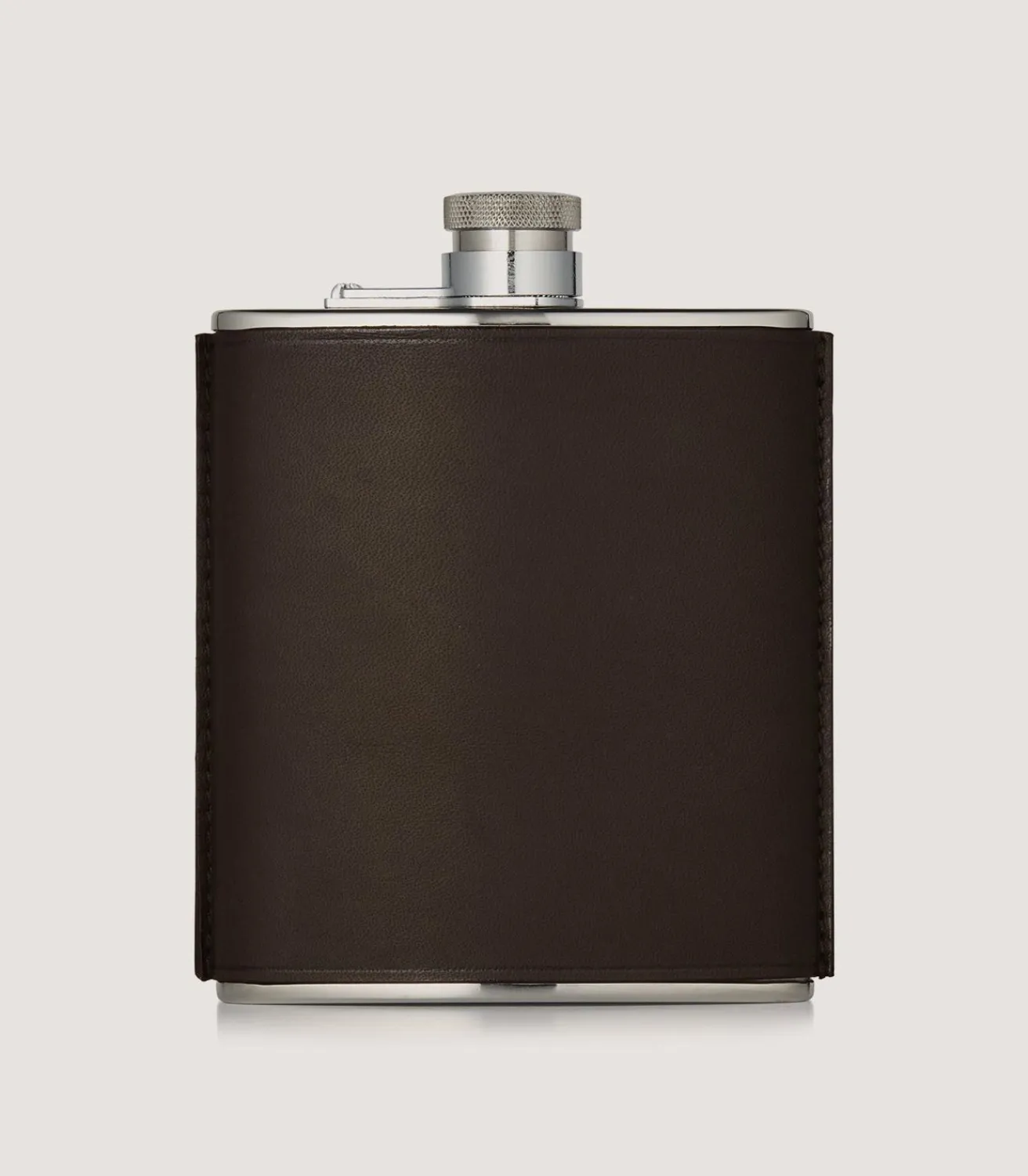 6Oz Leather Flask In Dark Brown-Purdey