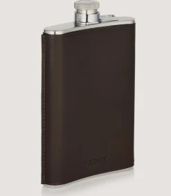 8Oz Leather Flask In Dark Brown-Purdey Online