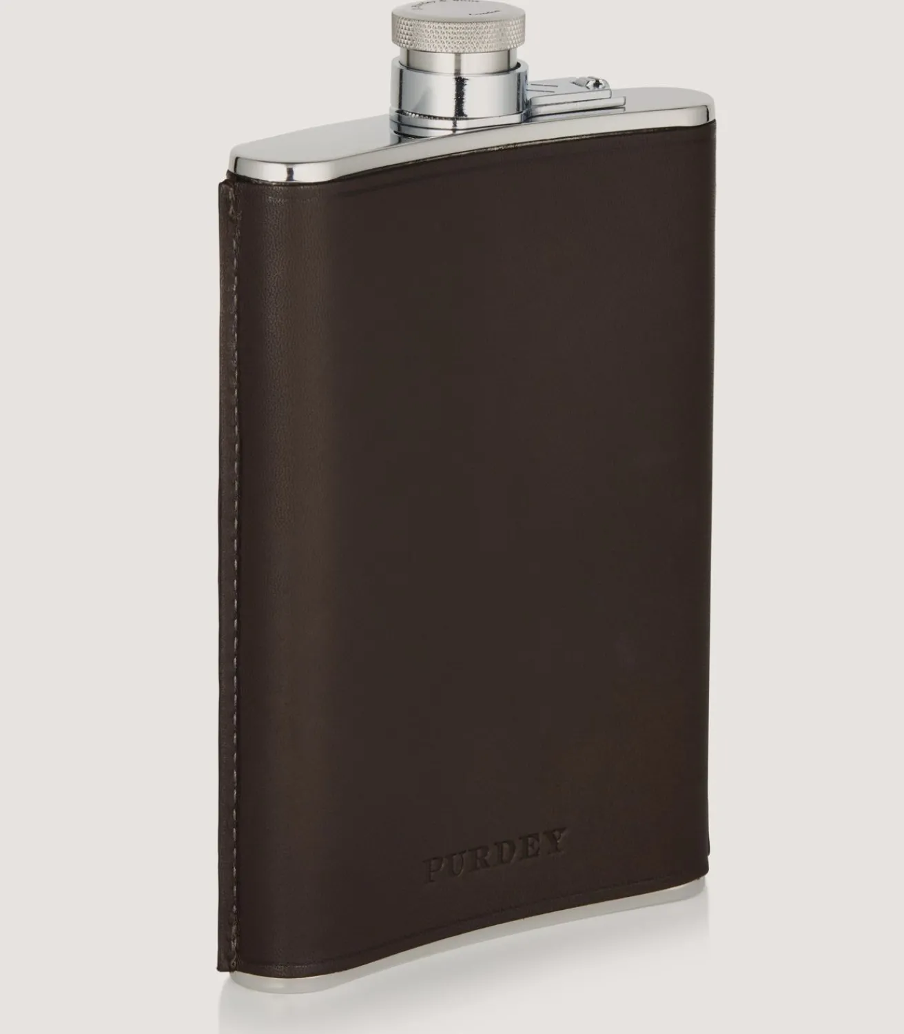 8Oz Leather Flask In Dark Brown-Purdey Online