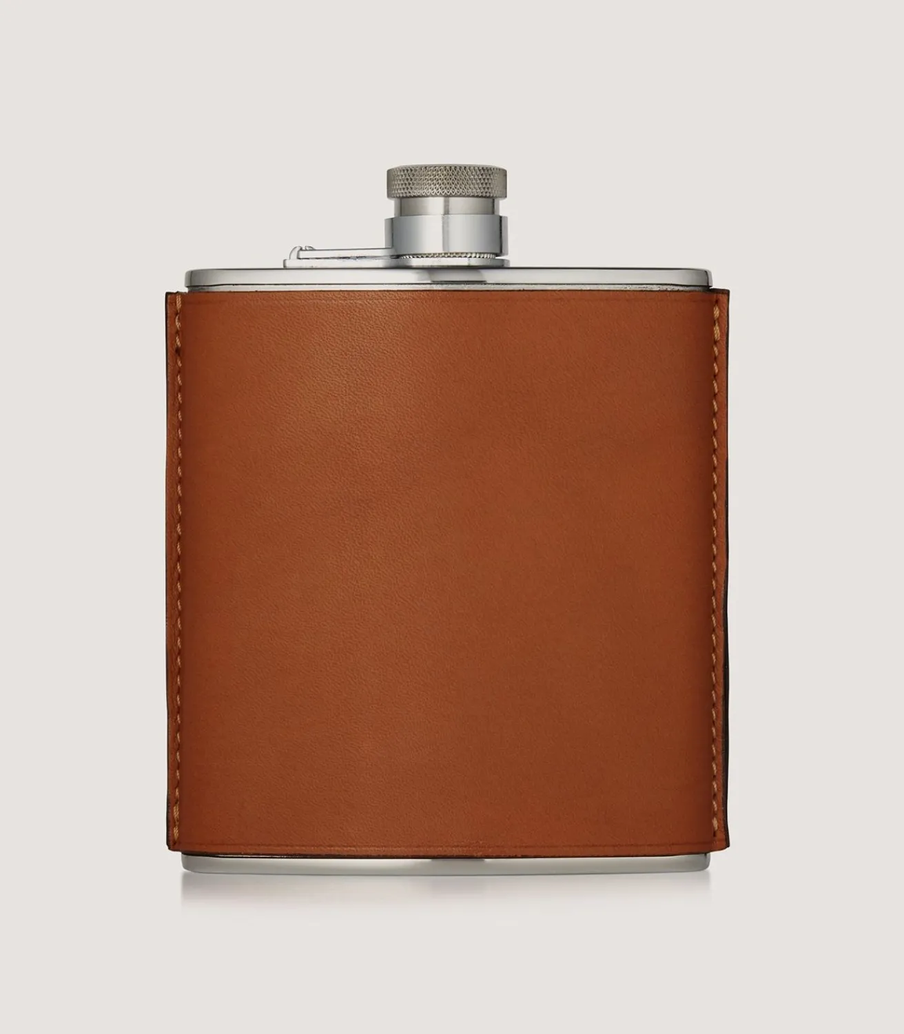 6Oz Leather Flask In Tan-Purdey Best