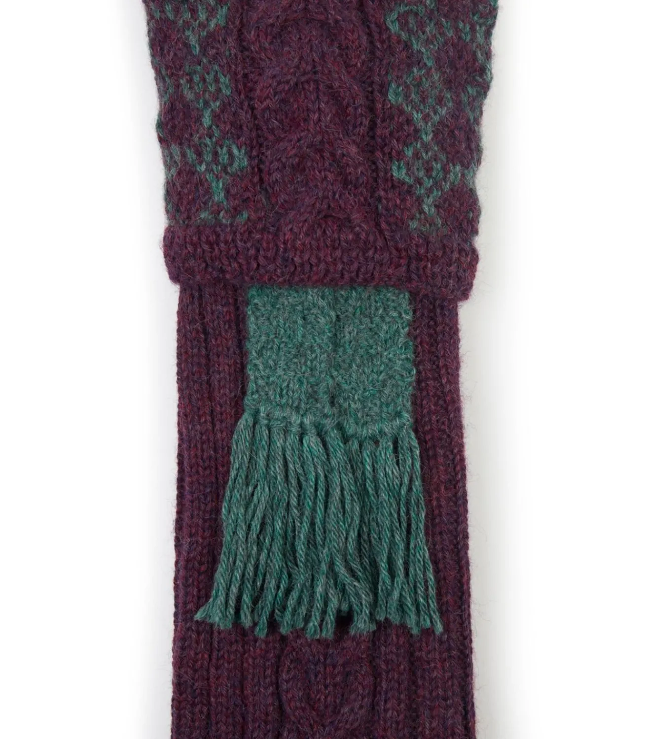 Penberth Chequered Alpaca Field Sock In Purple Heather-Purdey Online