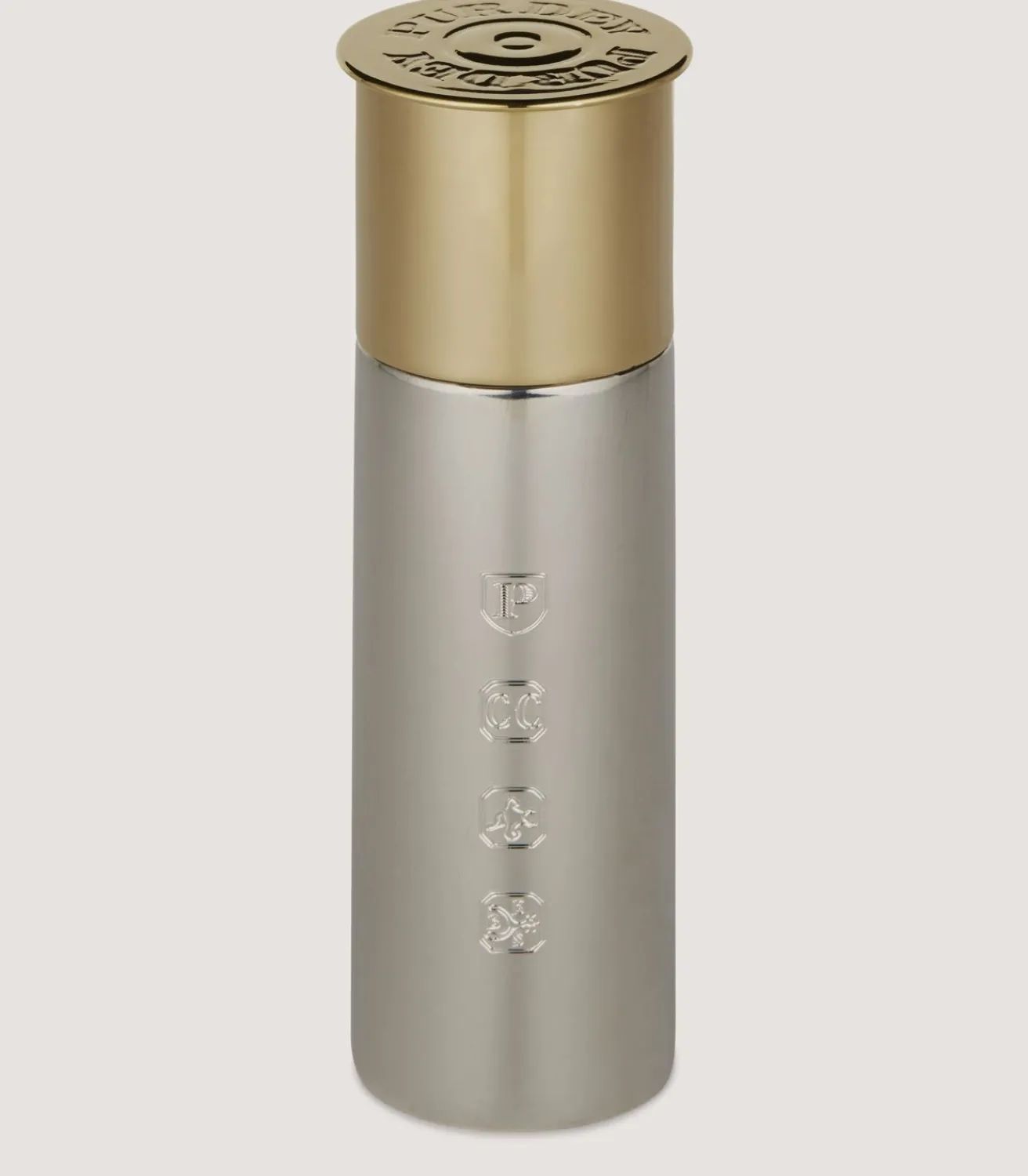 Pewter Cartridge Flask In Steel-Purdey Hot