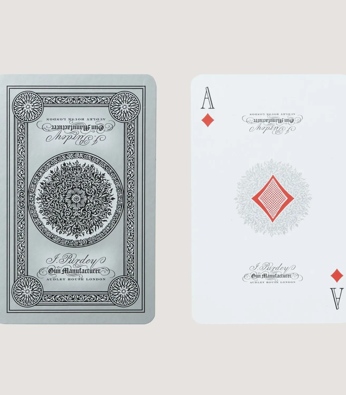 Engraved Playing Cards In Silver-Purdey New