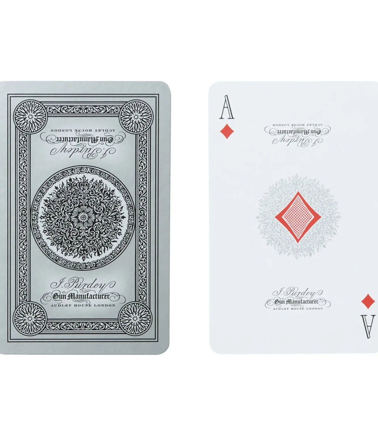 Engraved Playing Cards In Silver-Purdey New