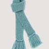 Saltby Handknitted Wool Garter In Teal-Purdey Outlet