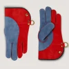 Short Falconry Glove Double Thickness - Orange & Slate In Orange-Purdey New