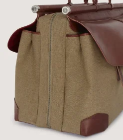 Side-By-Side Weekend Bag In Moss Green-Purdey Best