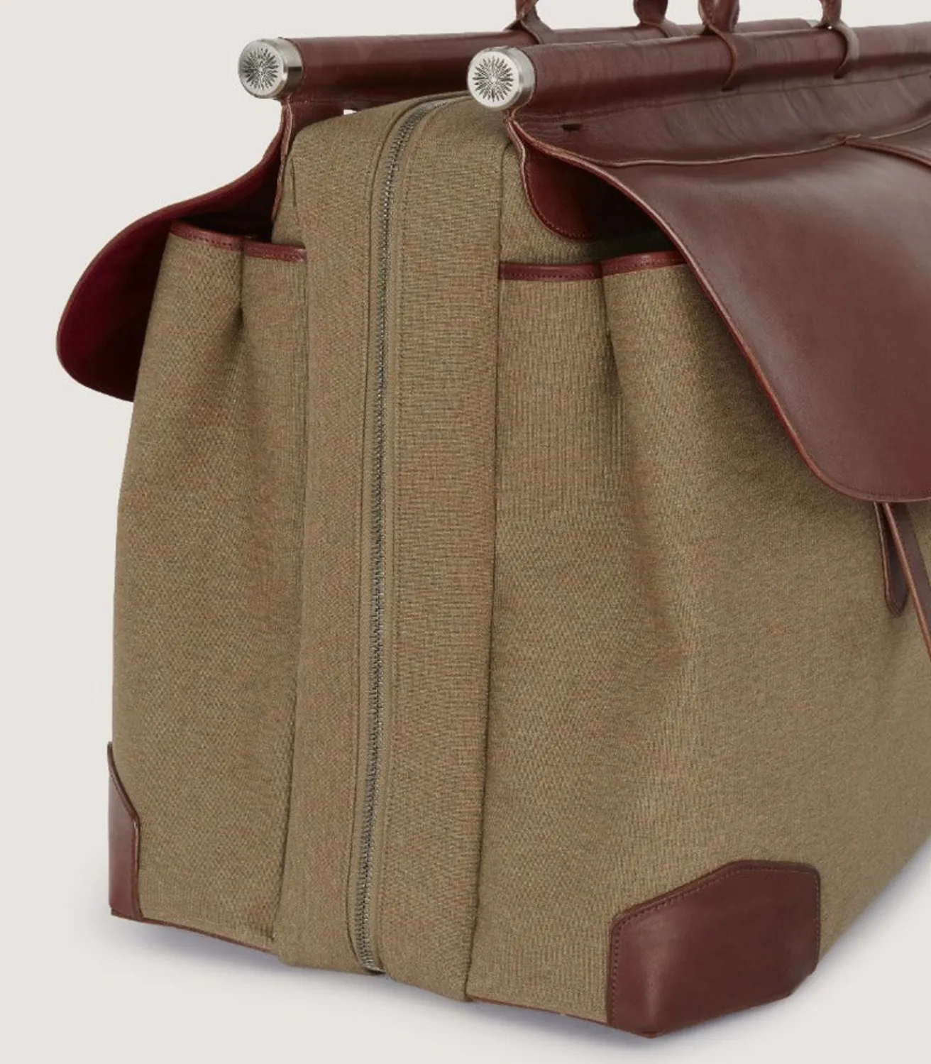 Side-By-Side Weekend Bag In Moss Green-Purdey Best
