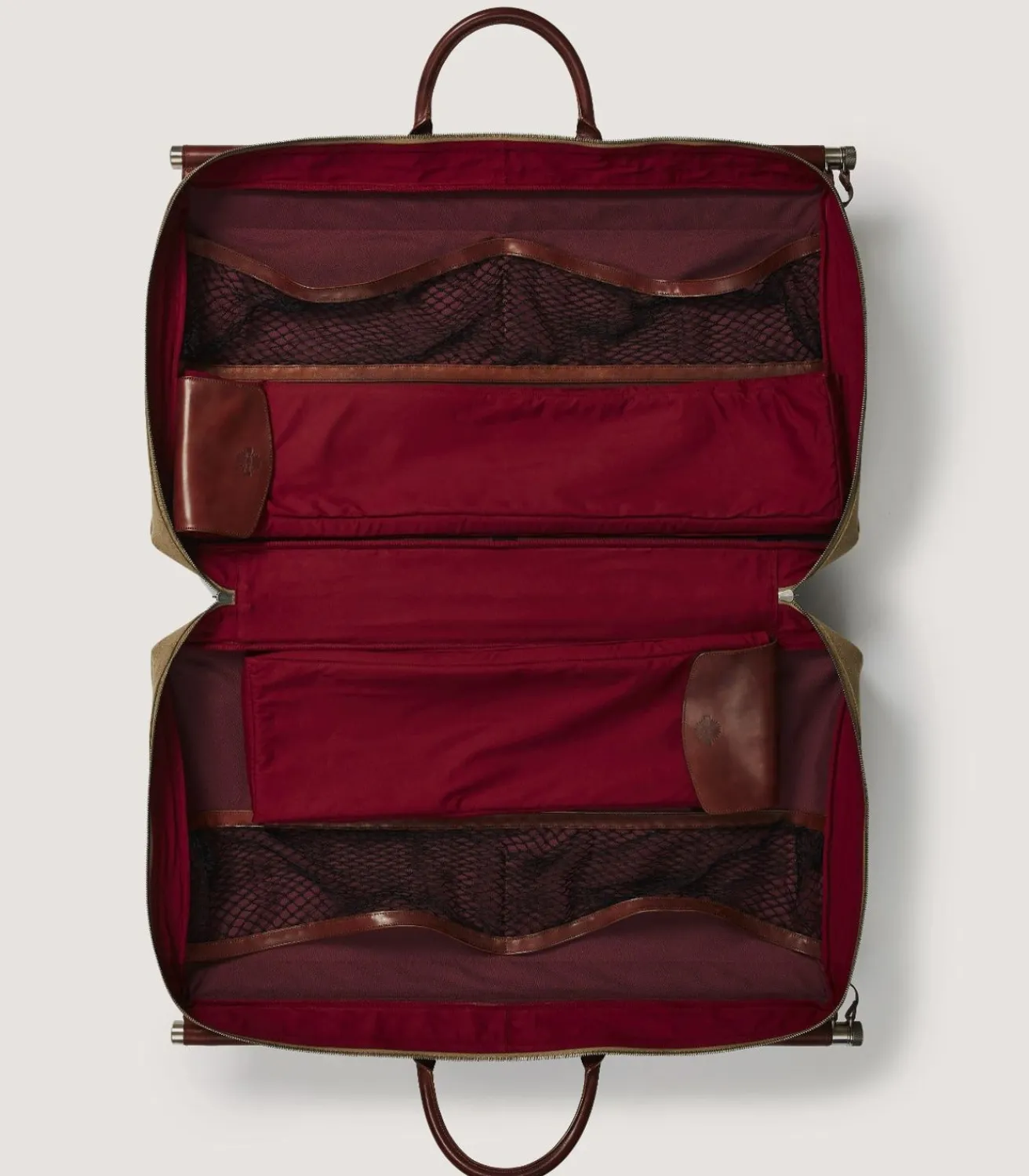Side-By-Side Weekend Bag In Moss Green-Purdey Best