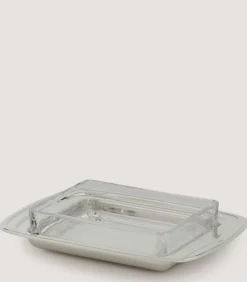 Silver Patridge Butter Tray In Silver-Purdey Best