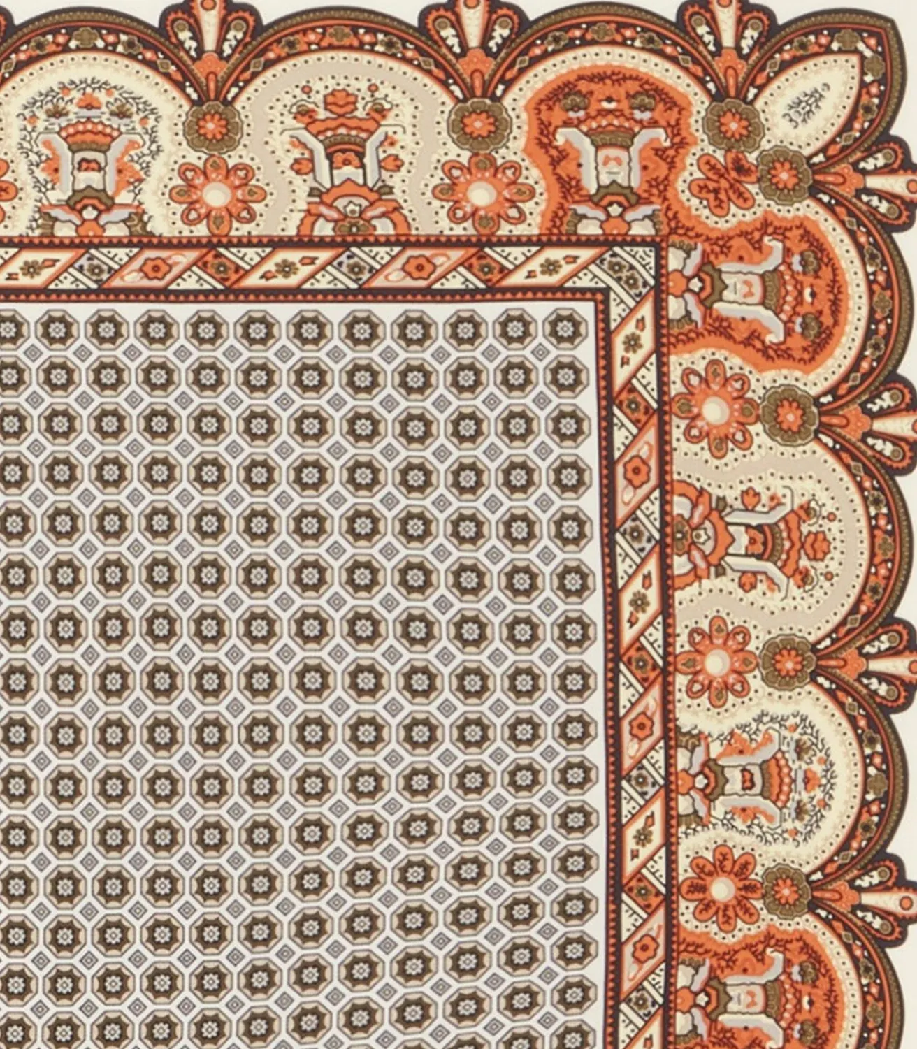 Small Medallion Scarf In Rust-Purdey Best