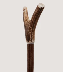 Staghorn Whistle Thumbstick In Natural-Purdey Hot