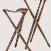 Tripod Seat With Dog Lead - 75Cm In Dark Brown-Purdey Hot