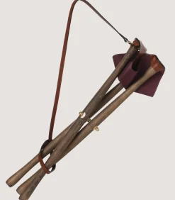 Tripod Seat With Dog Lead - 75Cm In Dark Brown-Purdey Hot