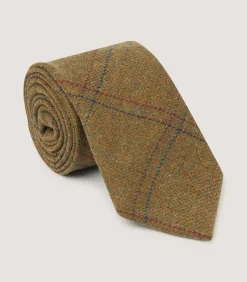 Tweed Check Tie In Berkshire Green-Purdey Sale