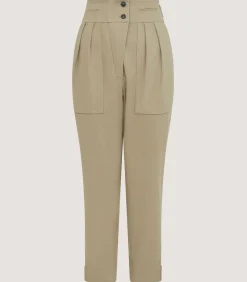 Women'S Brushed Cotton Twill Paddock Trousers In Khaki-Purdey Outlet