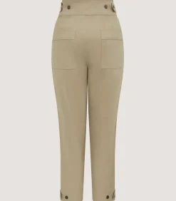 Women'S Brushed Cotton Twill Paddock Trousers In Khaki-Purdey Outlet