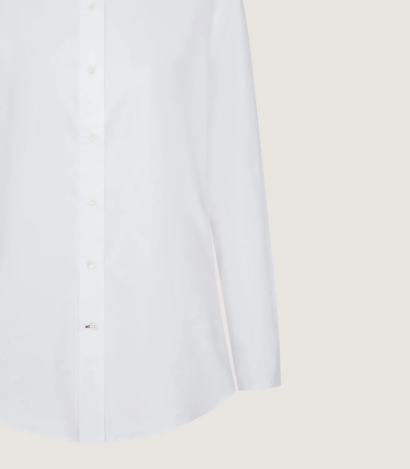 Women'S Button Down Signature Cotton Twill Shirt In White-Purdey Sale
