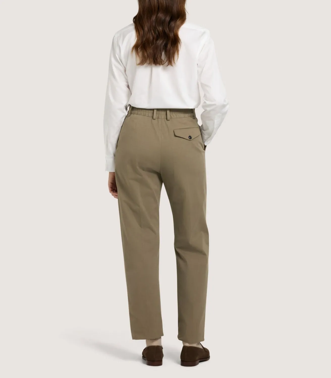 Women'S Button Down Signature Cotton Twill Shirt In White-Purdey Sale