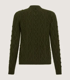 Women'S Cashmere Aran Cardigan-Purdey Clearance