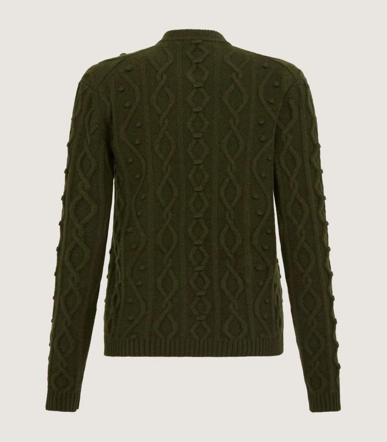 Women'S Cashmere Aran Cardigan-Purdey Clearance
