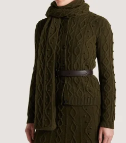 Women'S Cashmere Aran Cardigan-Purdey Clearance