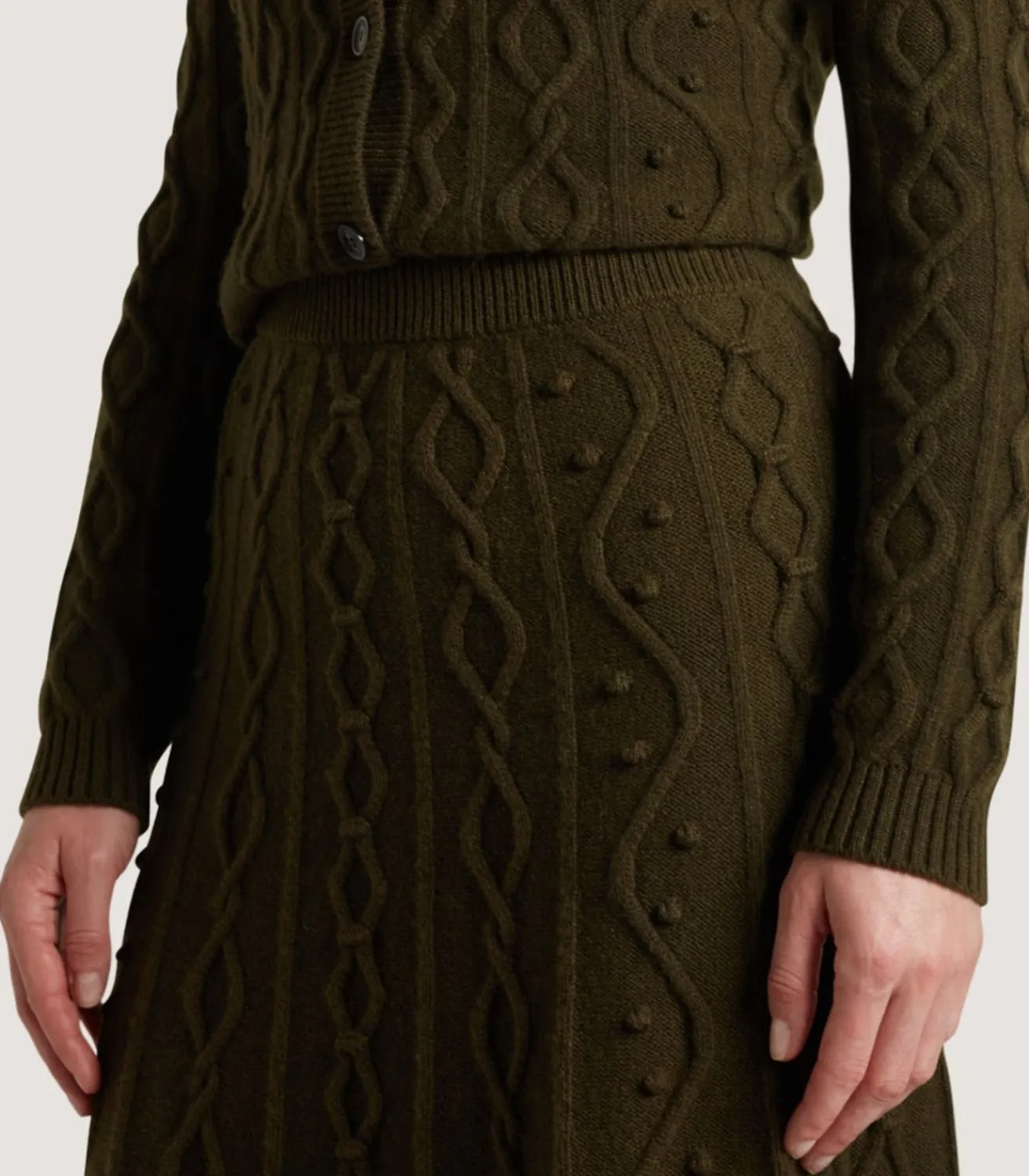 Women'S Cashmere Aran Skirt-Purdey Discount
