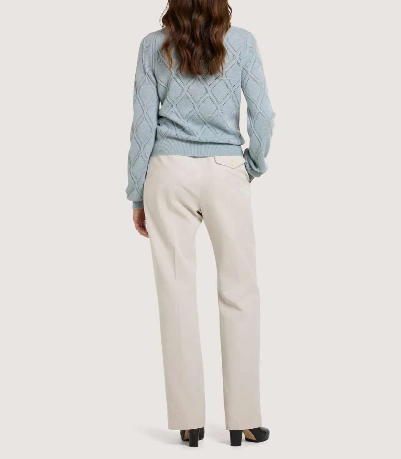 Women'S Cashmere Cable Sweater In Pine Green-Purdey Sale