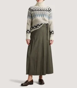Women'S Cashmere Fairisle Falcon Crew Neck Sweater In Kestral-Purdey