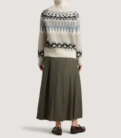 Women'S Cashmere Fairisle Falcon Crew Neck Sweater In Kestral-Purdey