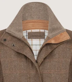 Women'S Cashmere Tweed Raglan Field Coat-Purdey Sale