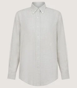 Women'S Cotton Cashmere Button Down Shirt-Purdey New