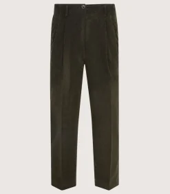 Women'S Double Pleat Trouser In Loden-Purdey Online