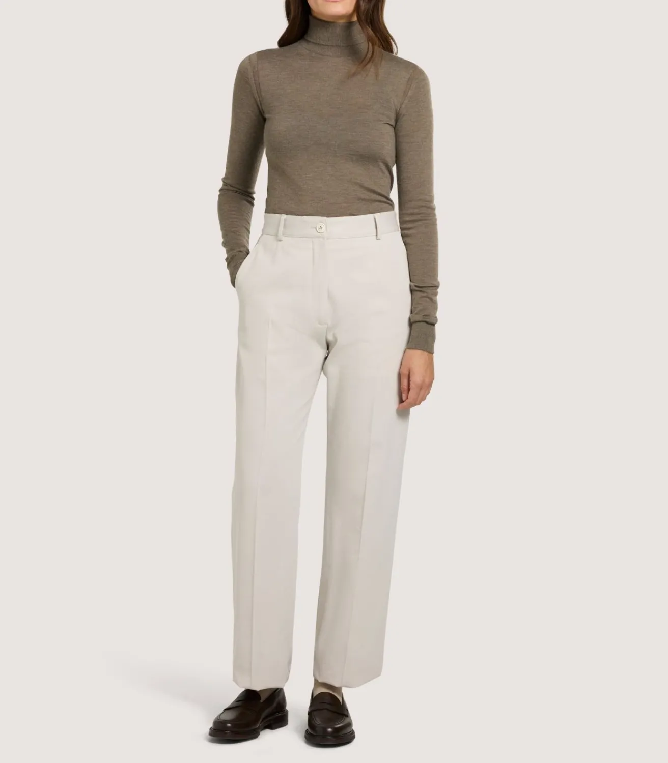 Women'S Extra Fine Worsted Cashmere Turtleneck-Purdey Sale