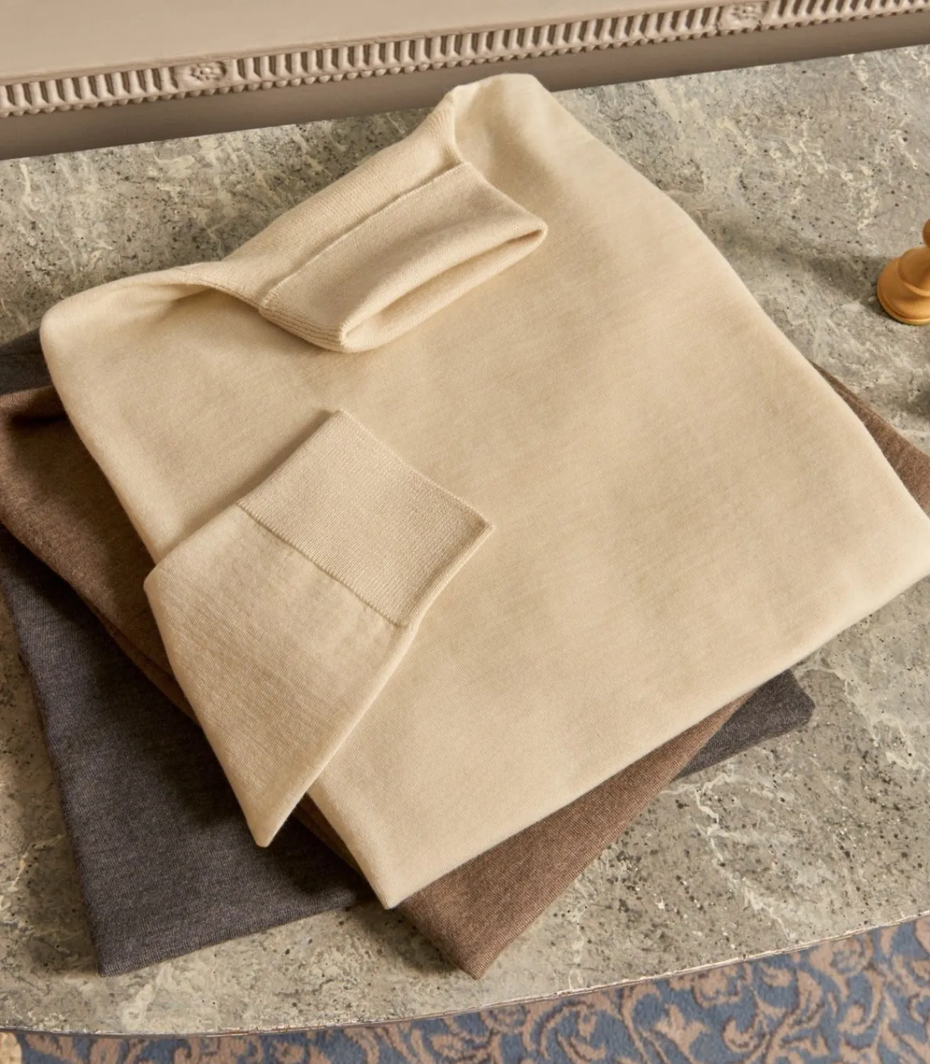 Women'S Extra Fine Worsted Cashmere Turtleneck-Purdey Sale