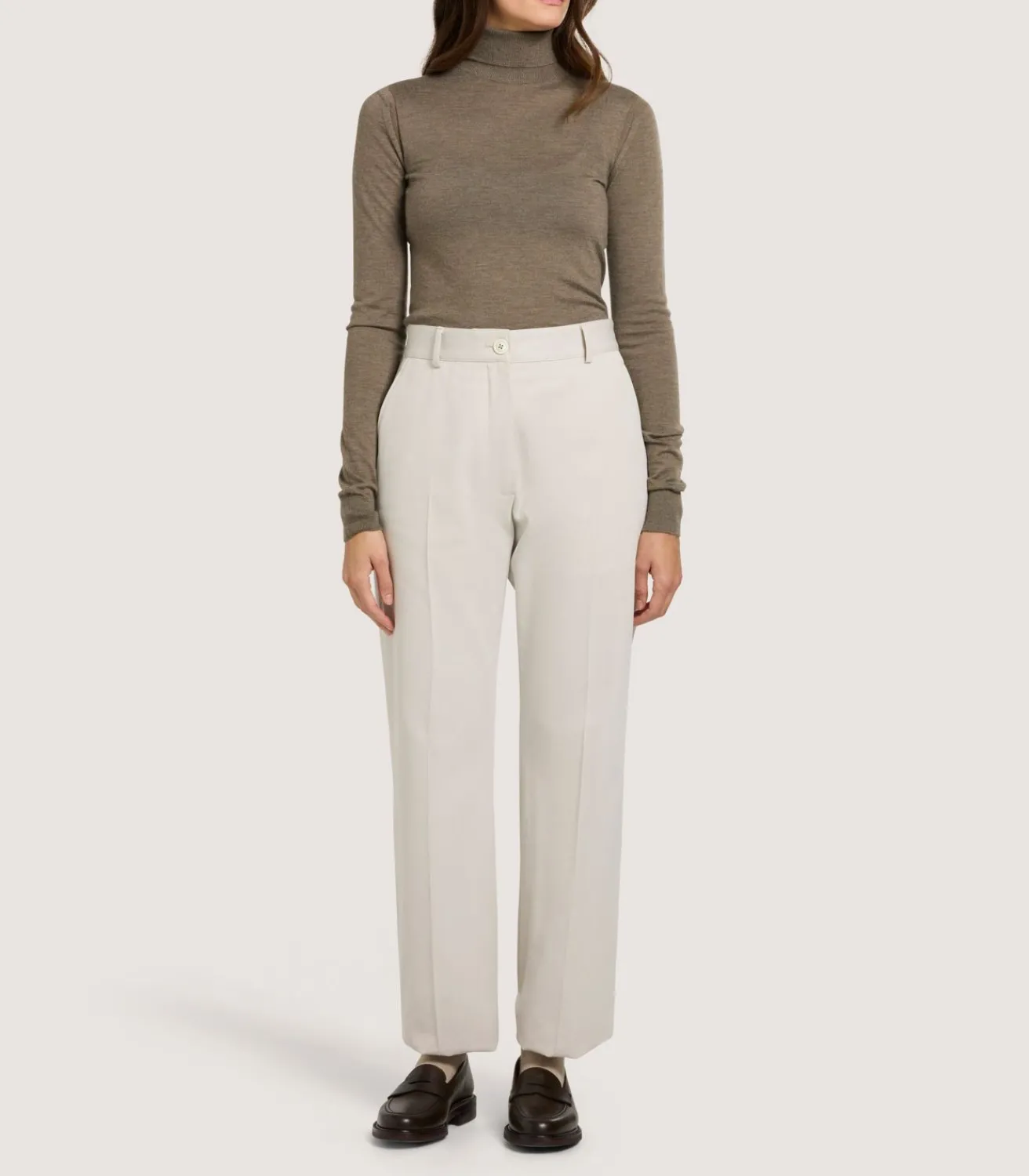Women'S Extra Fine Worsted Cashmere Turtleneck-Purdey Sale
