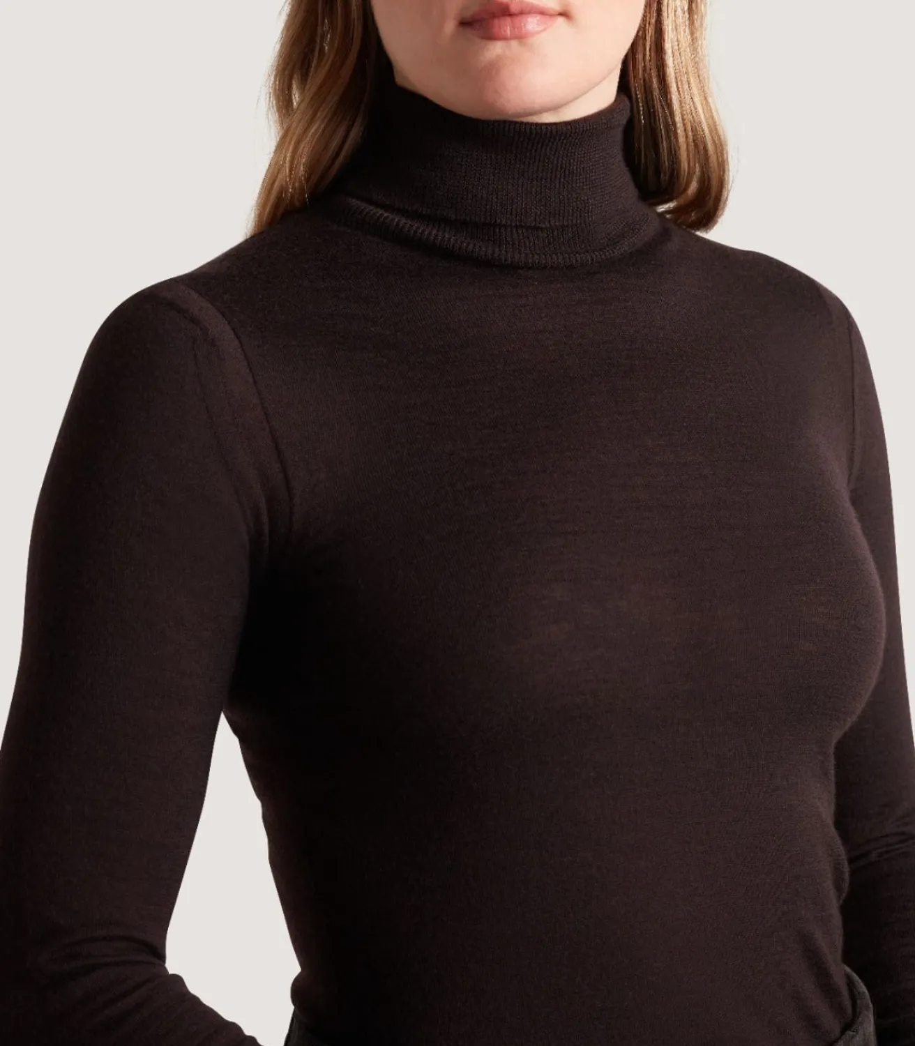 Women'S Extra Fine Worsted Cashmere Turtleneck-Purdey Sale